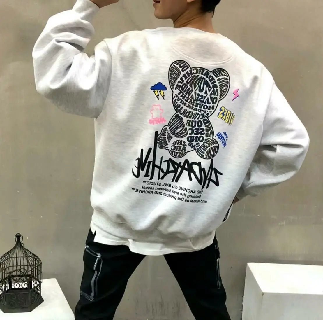 韓國直送🇰🇷 2ND ARCHIVE Bear Sweatshirt - HLY &amp; CHOCCICO