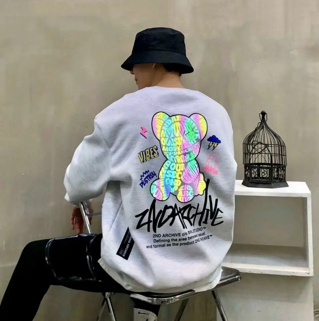 韓國直送🇰🇷 2ND ARCHIVE Bear Sweatshirt - HLY &amp; CHOCCICO