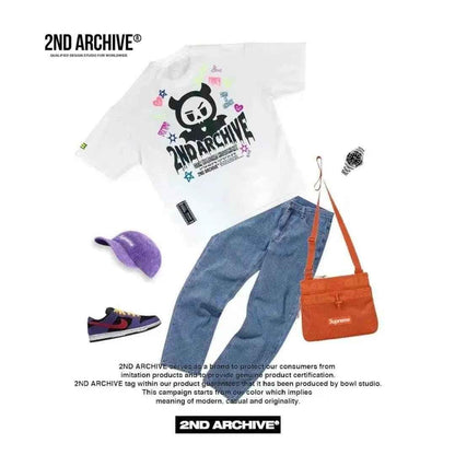 韓國直送 2ND ARCHIVE Black Beanie Teddy Bear Tee