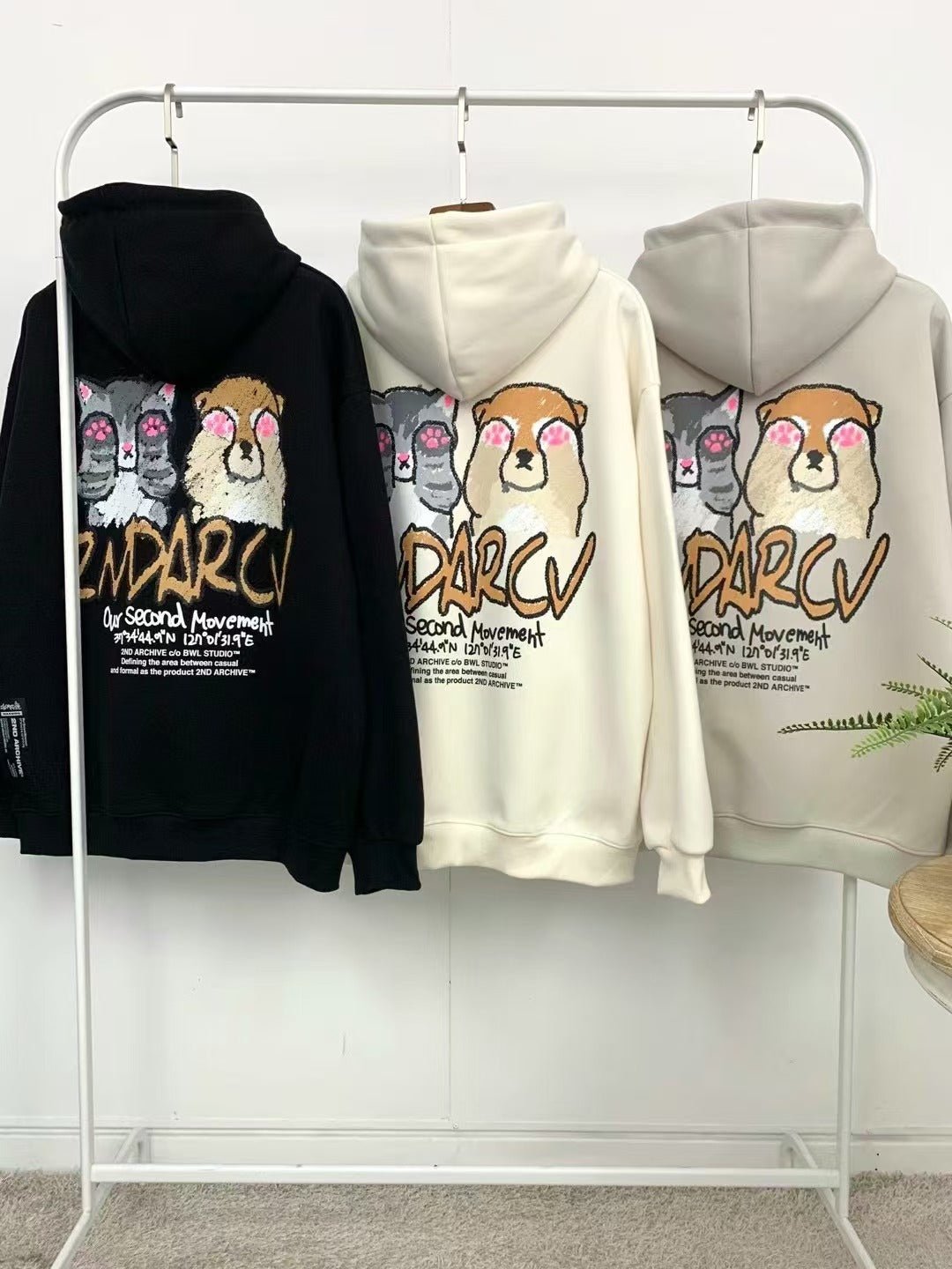 韓國直送🇰🇷 2ND ARCHIVE Cat Shiba Crayon Hoodie - HLY &amp; CHOCCICO