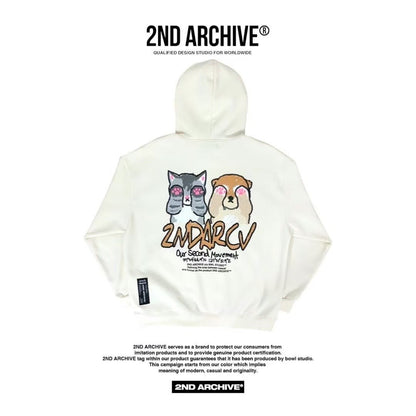 韓國直送🇰🇷 2ND ARCHIVE Cat Shiba Crayon Hoodie - HLY &amp; CHOCCICO