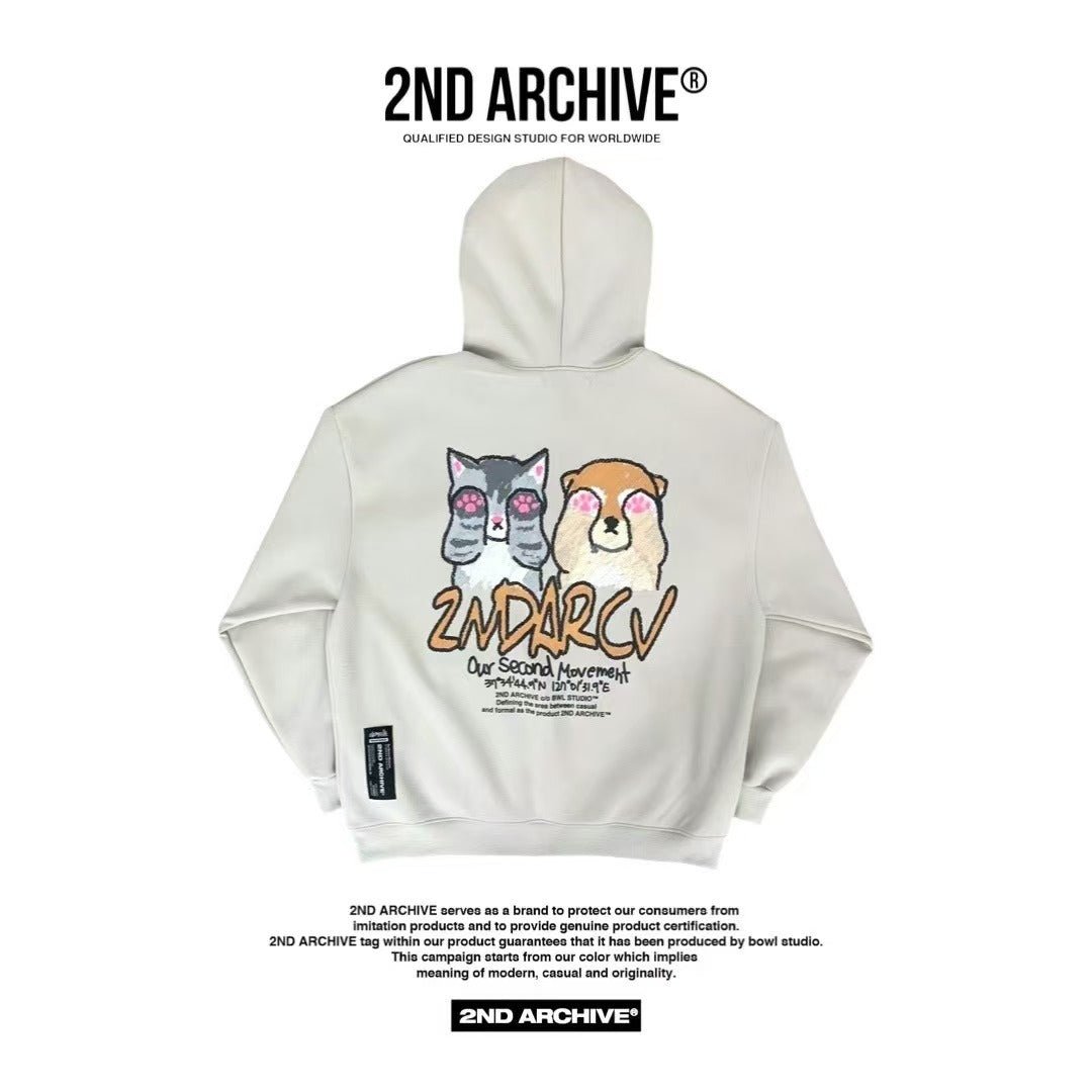 韓國直送🇰🇷 2ND ARCHIVE Cat Shiba Crayon Hoodie - HLY &amp; CHOCCICO