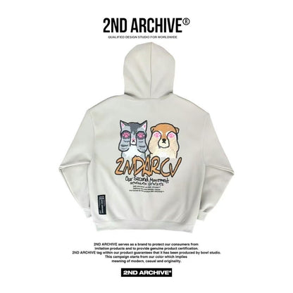 韓國直送🇰🇷 2ND ARCHIVE Cat Shiba Crayon Hoodie - HLY &amp; CHOCCICO