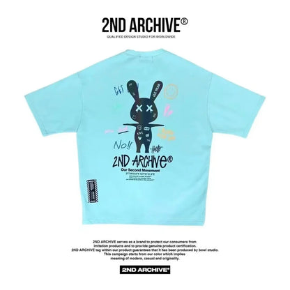 韓國直送🇰🇷 2ND ARCHIVE Doodle Rabbit Scotch T-shirt -4 Color - HLY &amp; CHOCCICO