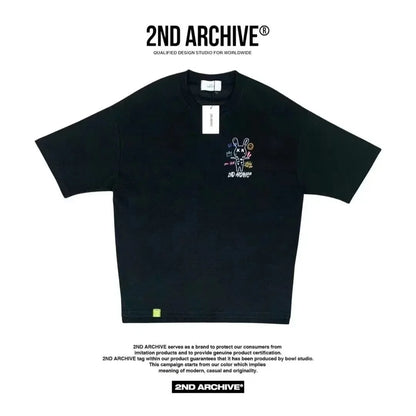 韓國直送🇰🇷 2ND ARCHIVE Doodle Rabbit Scotch T-shirt -4 Color - HLY &amp; CHOCCICO