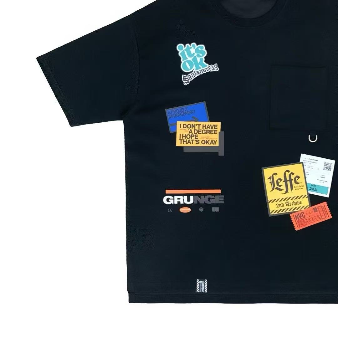 🇰🇷韓國直送🇰🇷 2ND ARCHIVE Grunge Label Patch Short Sleeve HLY &amp; CHOCCICO