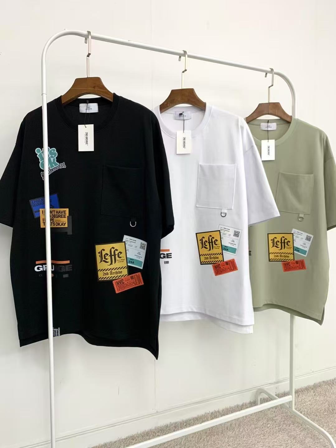 🇰🇷韓國直送🇰🇷 2ND ARCHIVE Grunge Label Patch Short Sleeve HLY &amp; CHOCCICO