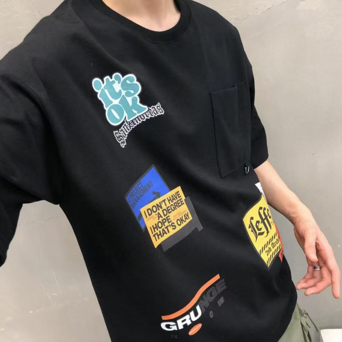 🇰🇷韓國直送🇰🇷 2ND ARCHIVE Grunge Label Patch Short Sleeve HLY &amp; CHOCCICO