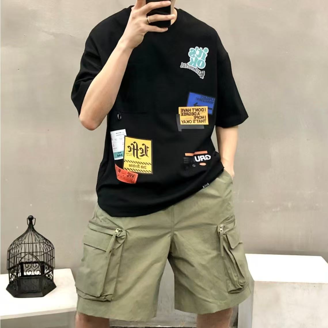 🇰🇷韓國直送🇰🇷 2ND ARCHIVE Grunge Label Patch Short Sleeve HLY &amp; CHOCCICO