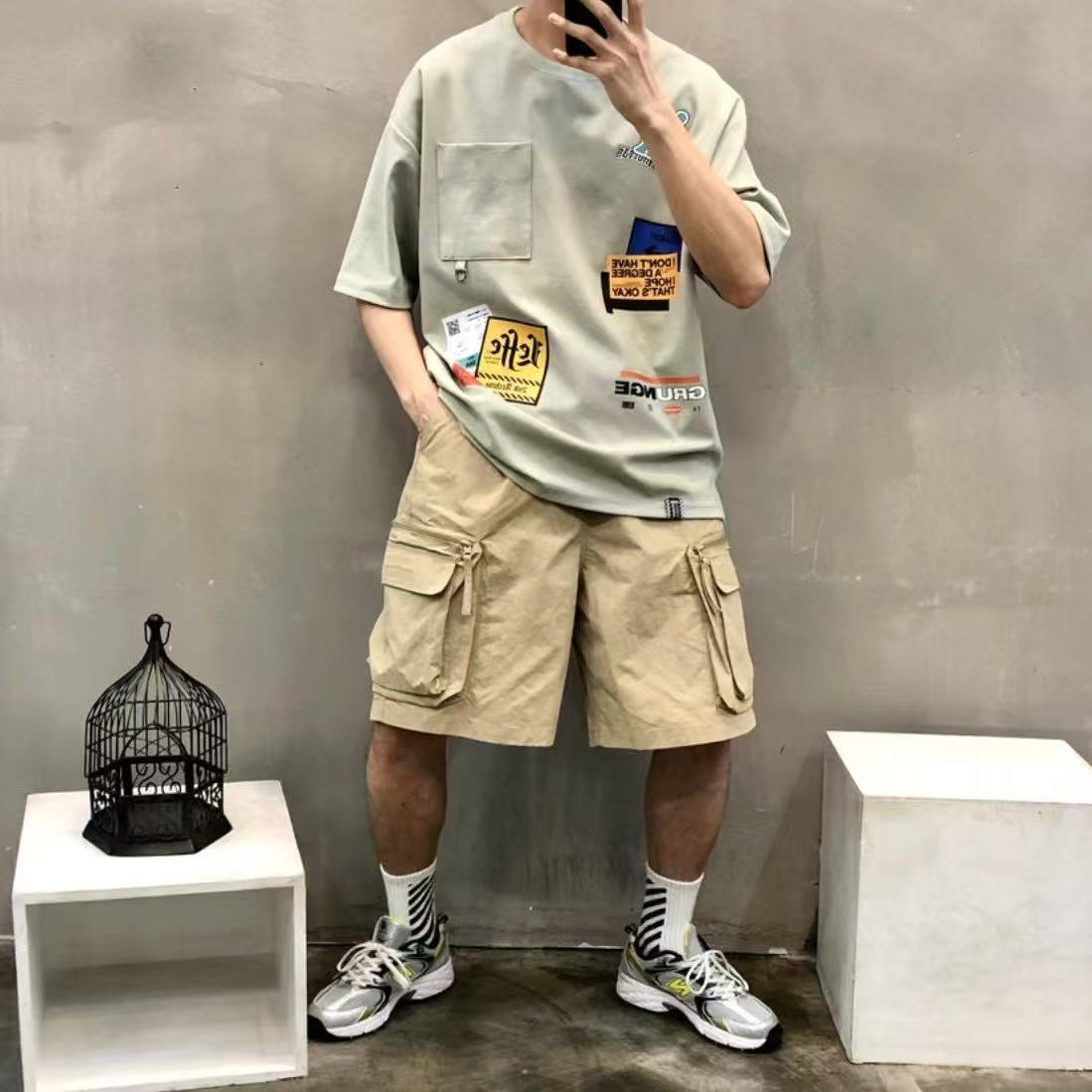 🇰🇷韓國直送🇰🇷 2ND ARCHIVE Grunge Label Patch Short Sleeve HLY &amp; CHOCCICO