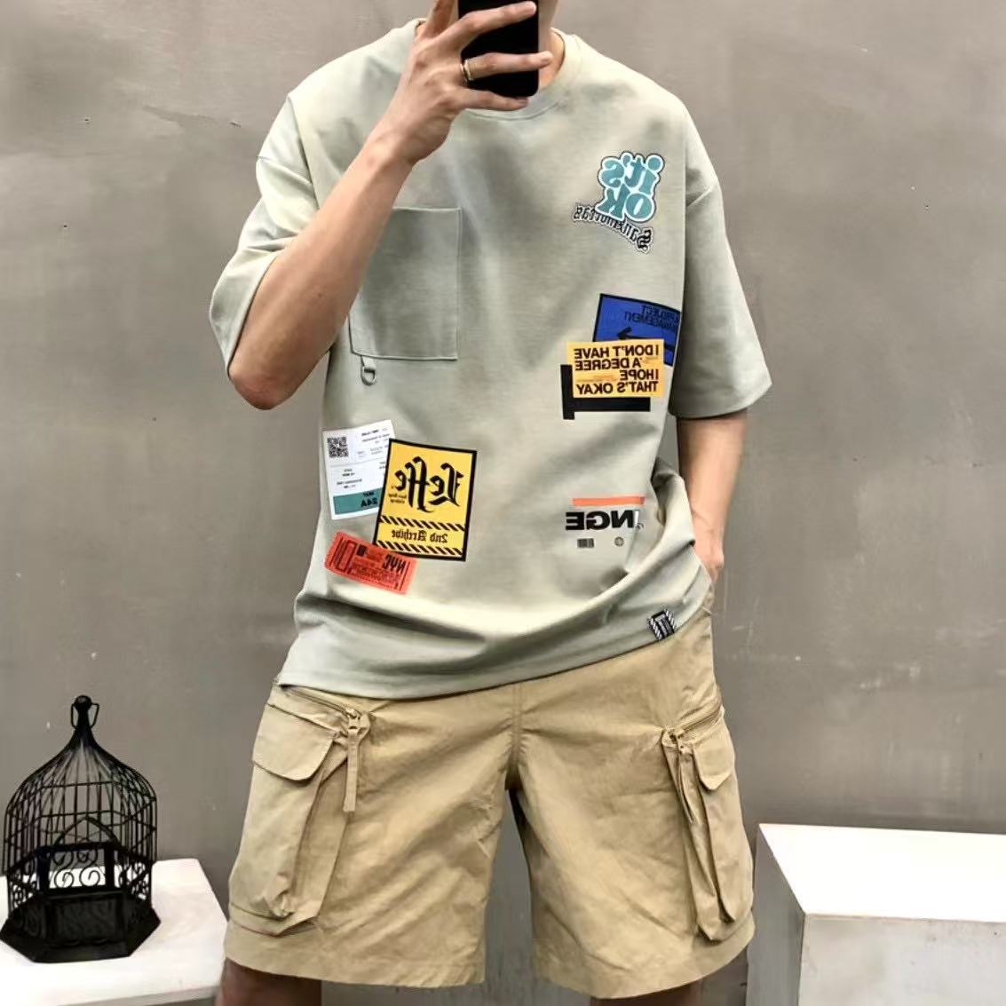 🇰🇷韓國直送🇰🇷 2ND ARCHIVE Grunge Label Patch Short Sleeve HLY &amp; CHOCCICO