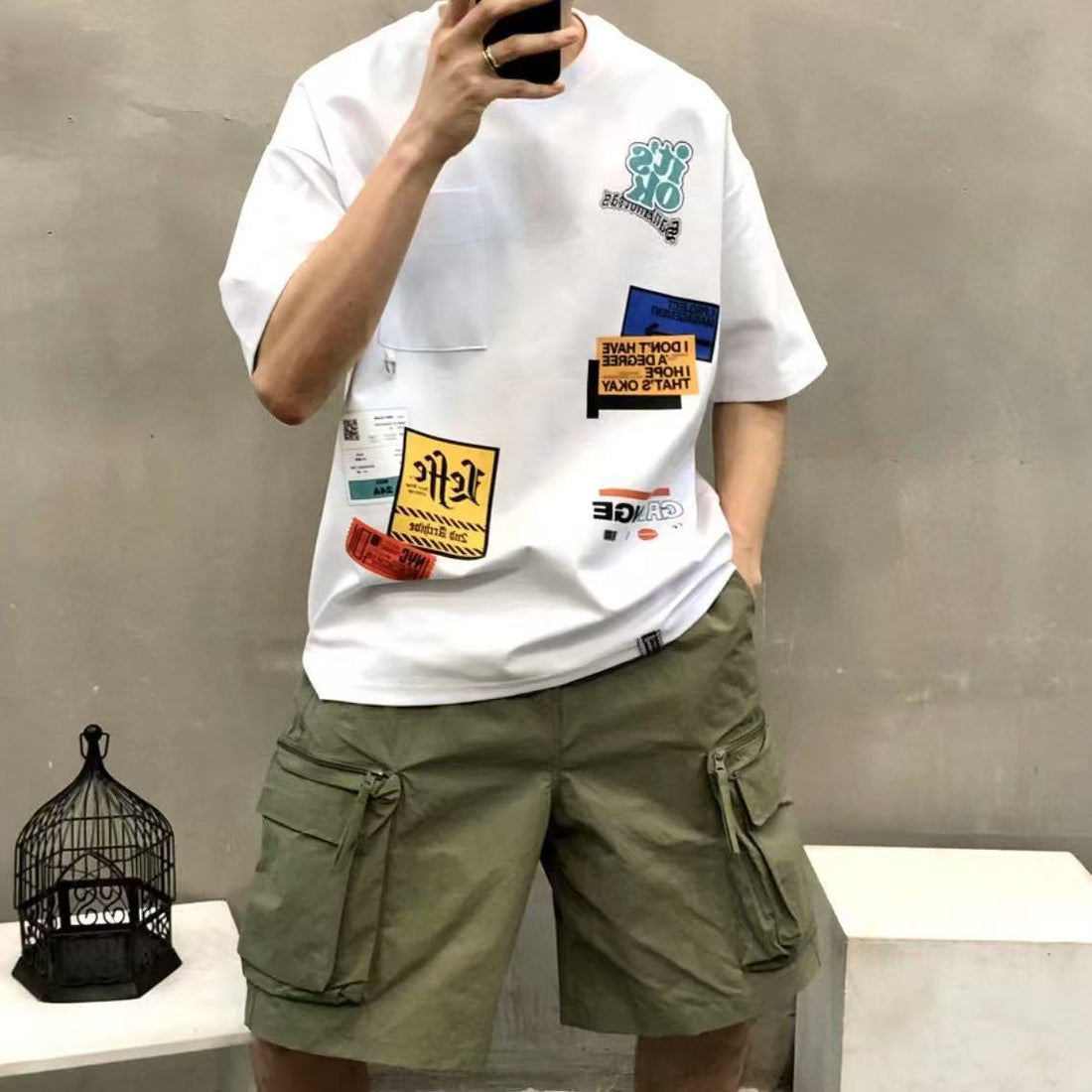 🇰🇷韓國直送🇰🇷 2ND ARCHIVE Grunge Label Patch Short Sleeve HLY &amp; CHOCCICO