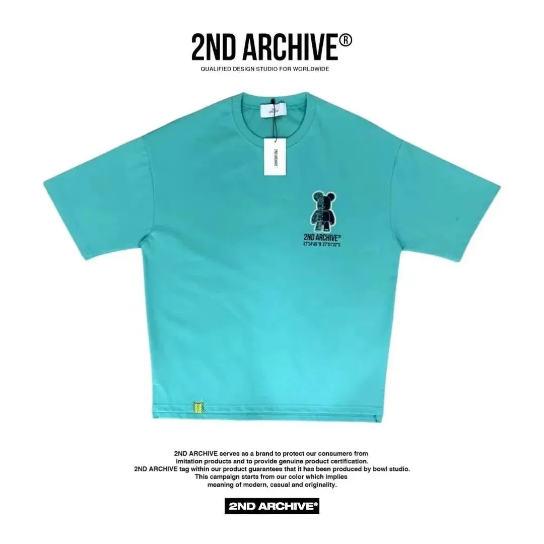 韓國直送🇰🇷 2ND ARCHIVE Half Bear  T-shirt - 4 Color - HLY &amp; CHOCCICO