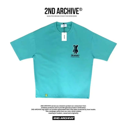 韓國直送🇰🇷 2ND ARCHIVE Half Bear  T-shirt - 4 Color - HLY &amp; CHOCCICO