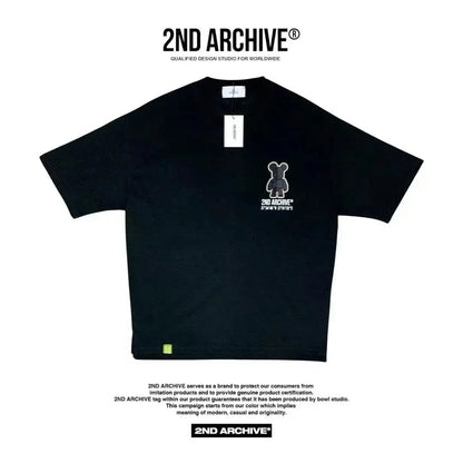 韓國直送🇰🇷 2ND ARCHIVE Half Bear  T-shirt - 4 Color - HLY &amp; CHOCCICO