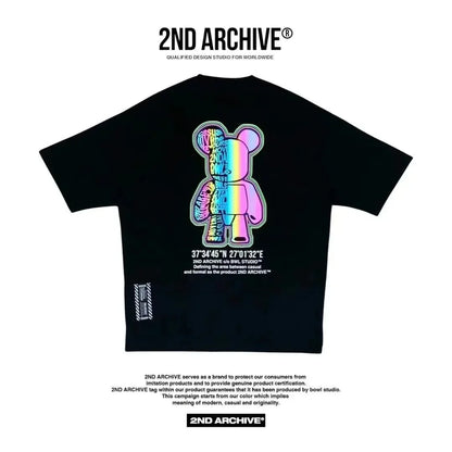 韓國直送🇰🇷 2ND ARCHIVE Half Bear  T-shirt - 4 Color - HLY &amp; CHOCCICO