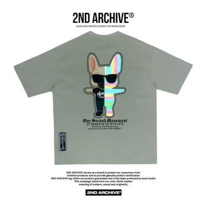 🇰🇷韓國直送🇰🇷 2ND ARCHIVE Half Buldog Scotch Short Tee HLY &amp; CHOCCICO