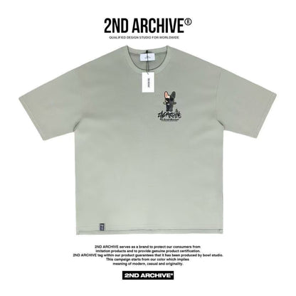 🇰🇷韓國直送🇰🇷 2ND ARCHIVE Half Buldog Scotch Short Tee HLY &amp; CHOCCICO
