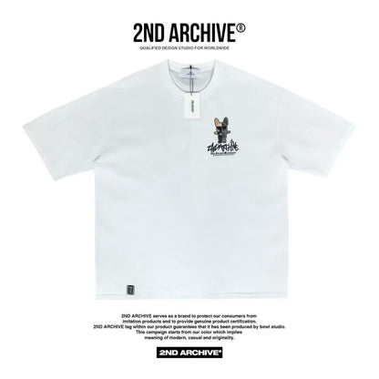 🇰🇷韓國直送🇰🇷 2ND ARCHIVE Half Buldog Scotch Short Tee HLY &amp; CHOCCICO