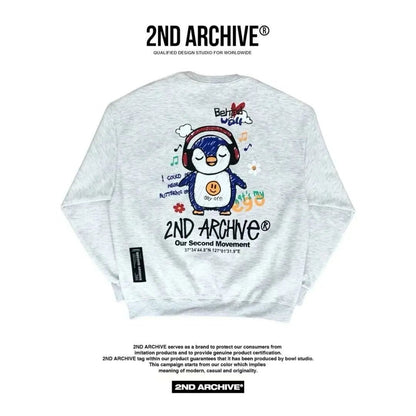 韓國直送🇰🇷 2ND ARCHIVE Headset Penguin MTM Sweatshirt - HLY &amp; CHOCCICO