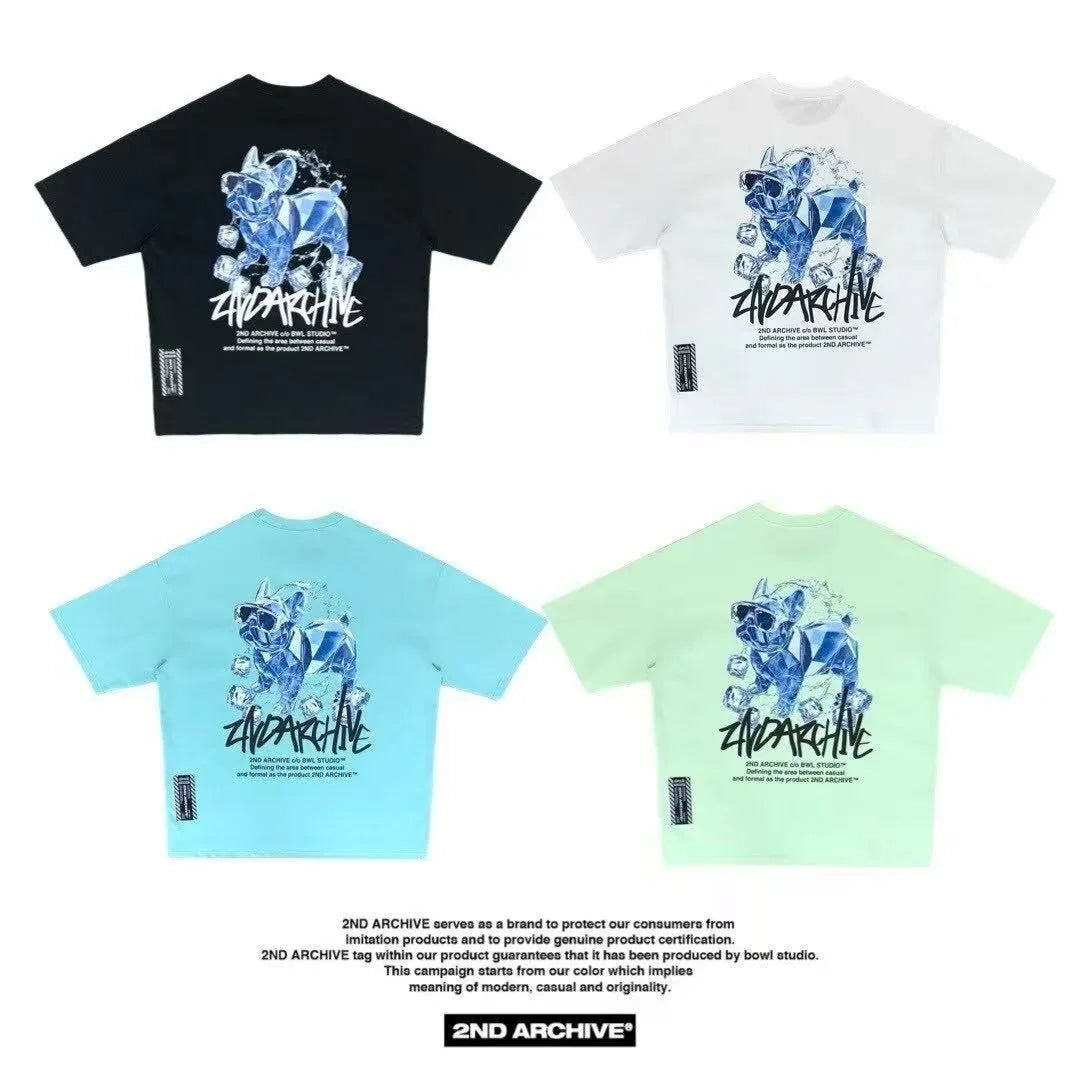 韓國直送 2ND ARCHIVE Ice bulldogr  T-shirt - 4 Color - HLY &amp; CHOCCICO
