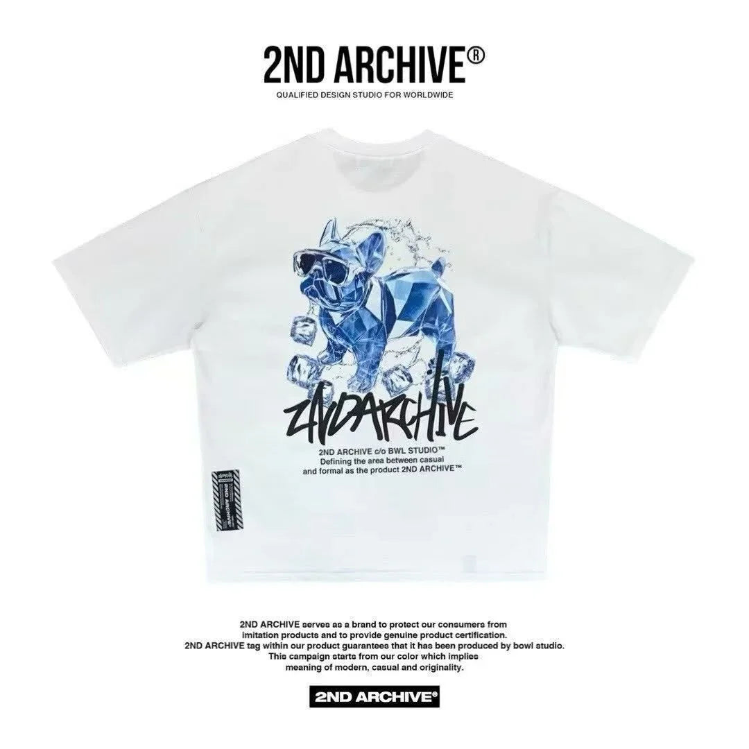 韓國直送 2ND ARCHIVE Ice bulldogr  T-shirt - 4 Color - HLY &amp; CHOCCICO