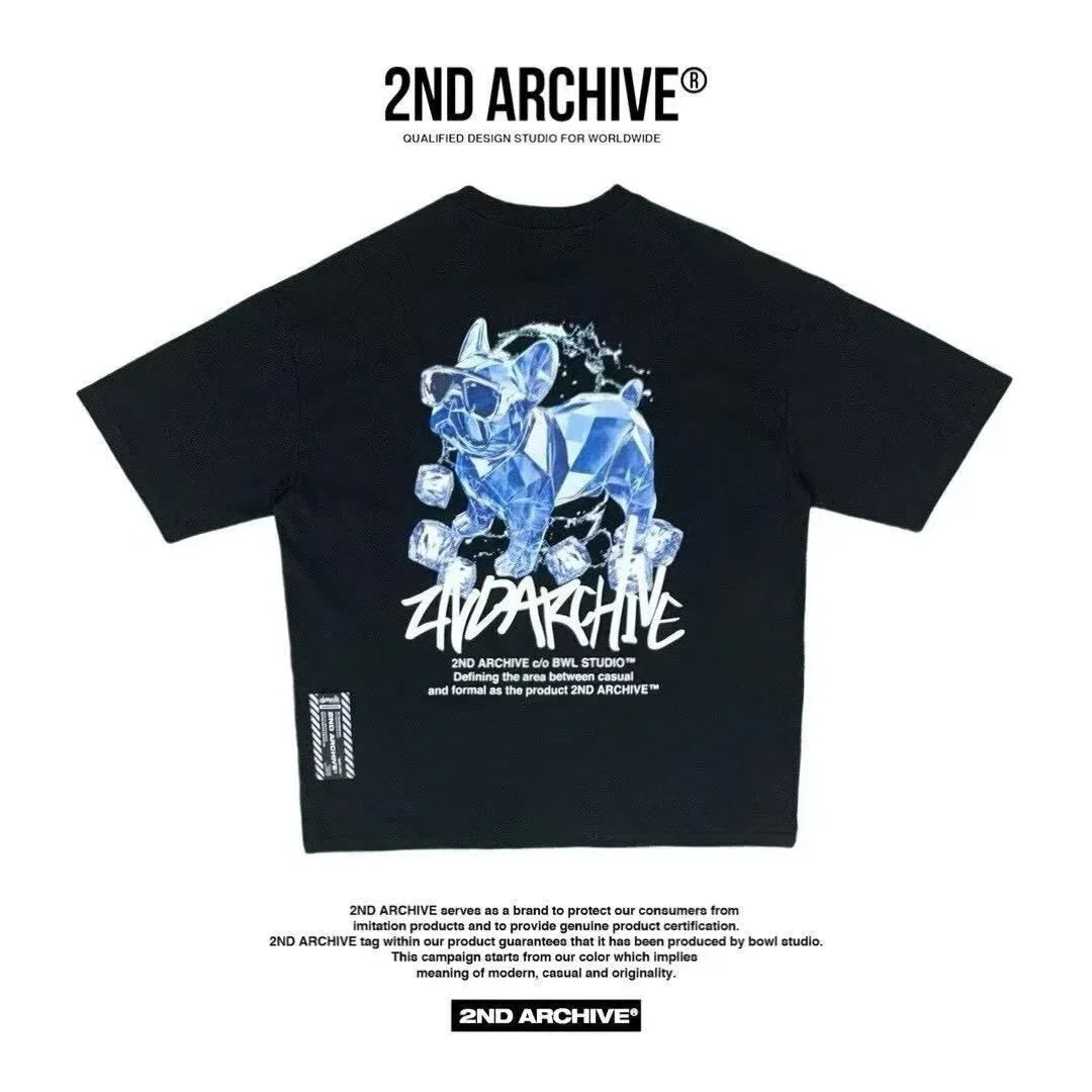 韓國直送 2ND ARCHIVE Ice bulldogr  T-shirt - 4 Color - HLY &amp; CHOCCICO