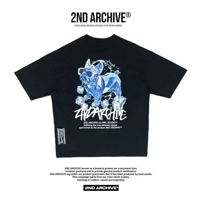 韓國直送 2ND ARCHIVE Ice bulldogr  T-shirt - 4 Color - HLY &amp; CHOCCICO