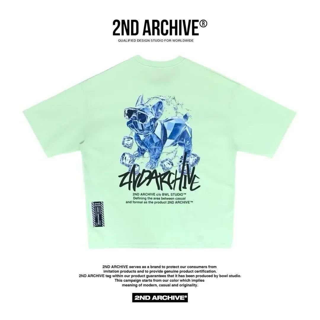 韓國直送 2ND ARCHIVE Ice bulldogr  T-shirt - 4 Color - HLY &amp; CHOCCICO