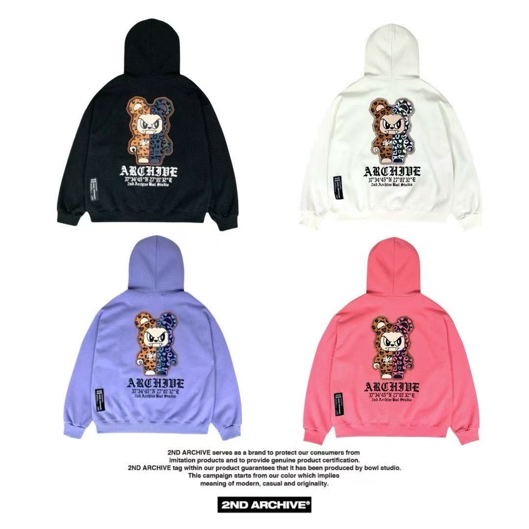 韓國直送2nd ARCHIVE Leopard Scotch Bear Hoodie - HLY &amp; CHOCCICO