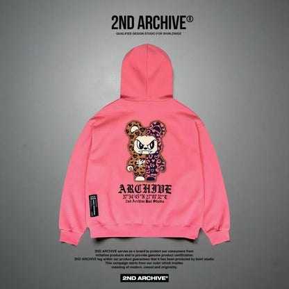 韓國直送2nd ARCHIVE Leopard Scotch Bear Hoodie - HLY &amp; CHOCCICO