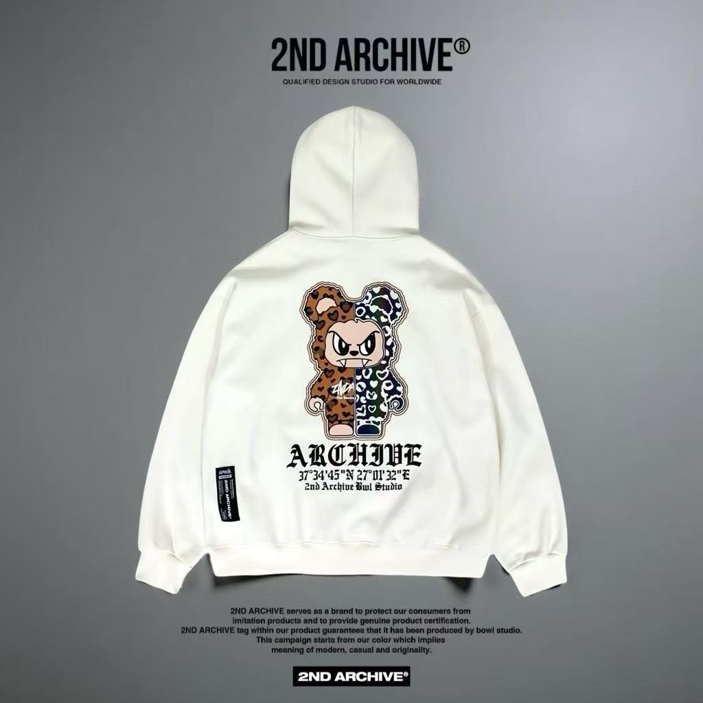 韓國直送2nd ARCHIVE Leopard Scotch Bear Hoodie - HLY &amp; CHOCCICO