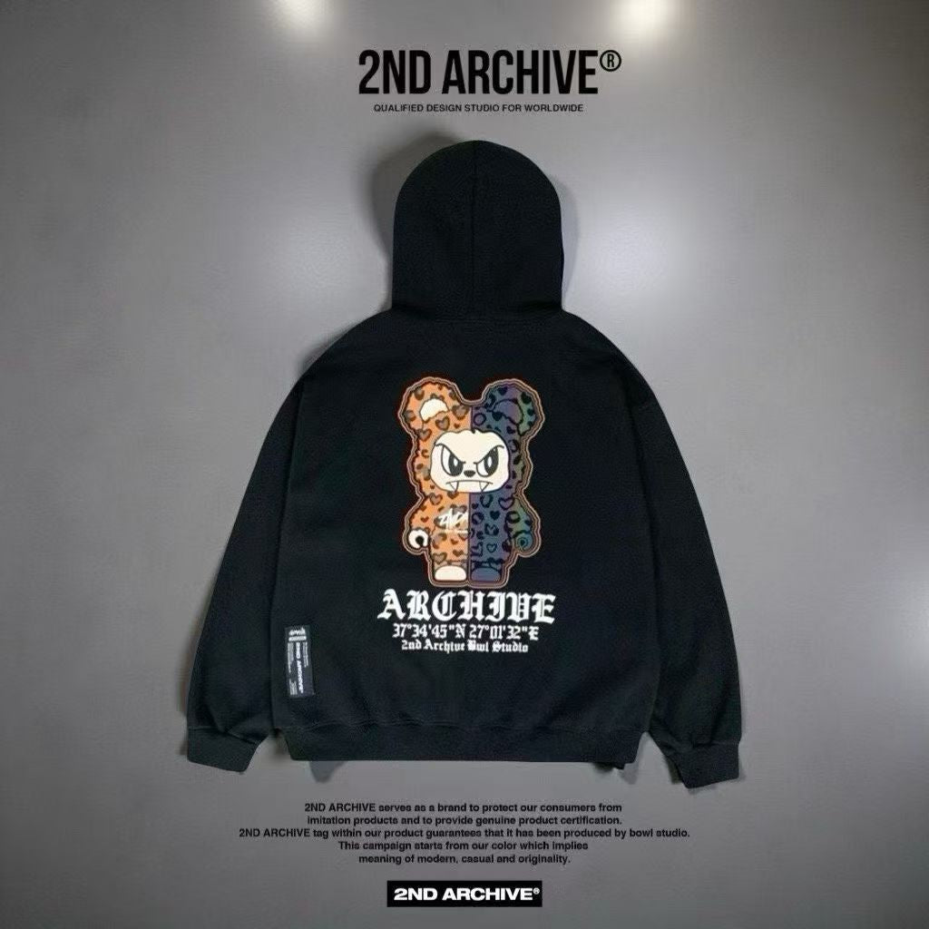 韓國直送2nd ARCHIVE Leopard Scotch Bear Hoodie - HLY &amp; CHOCCICO