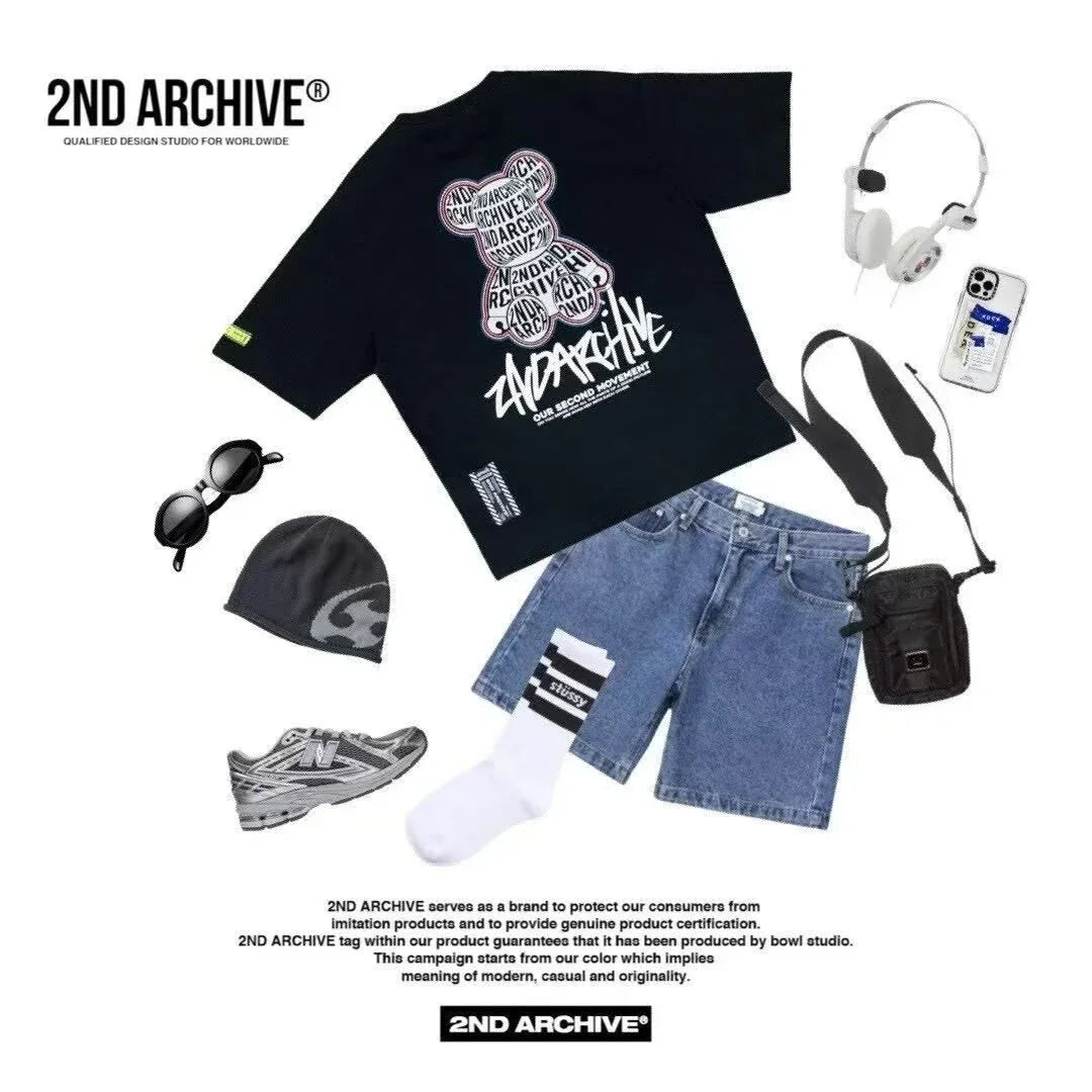 韓國直送🇰🇷 2ND ARCHIVE Lettering 3M Bear T-shirt - 3 Color - HLY &amp; CHOCCICO