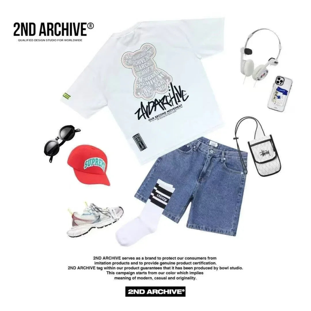 韓國直送🇰🇷 2ND ARCHIVE Lettering 3M Bear T-shirt - 3 Color - HLY &amp; CHOCCICO