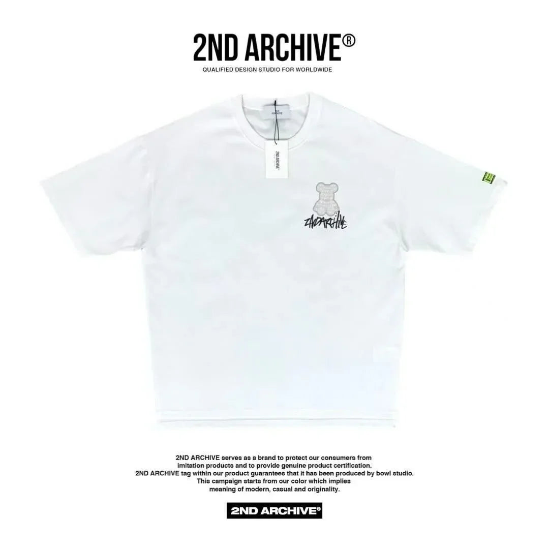 韓國直送🇰🇷 2ND ARCHIVE Lettering 3M Bear T-shirt - 3 Color - HLY &amp; CHOCCICO