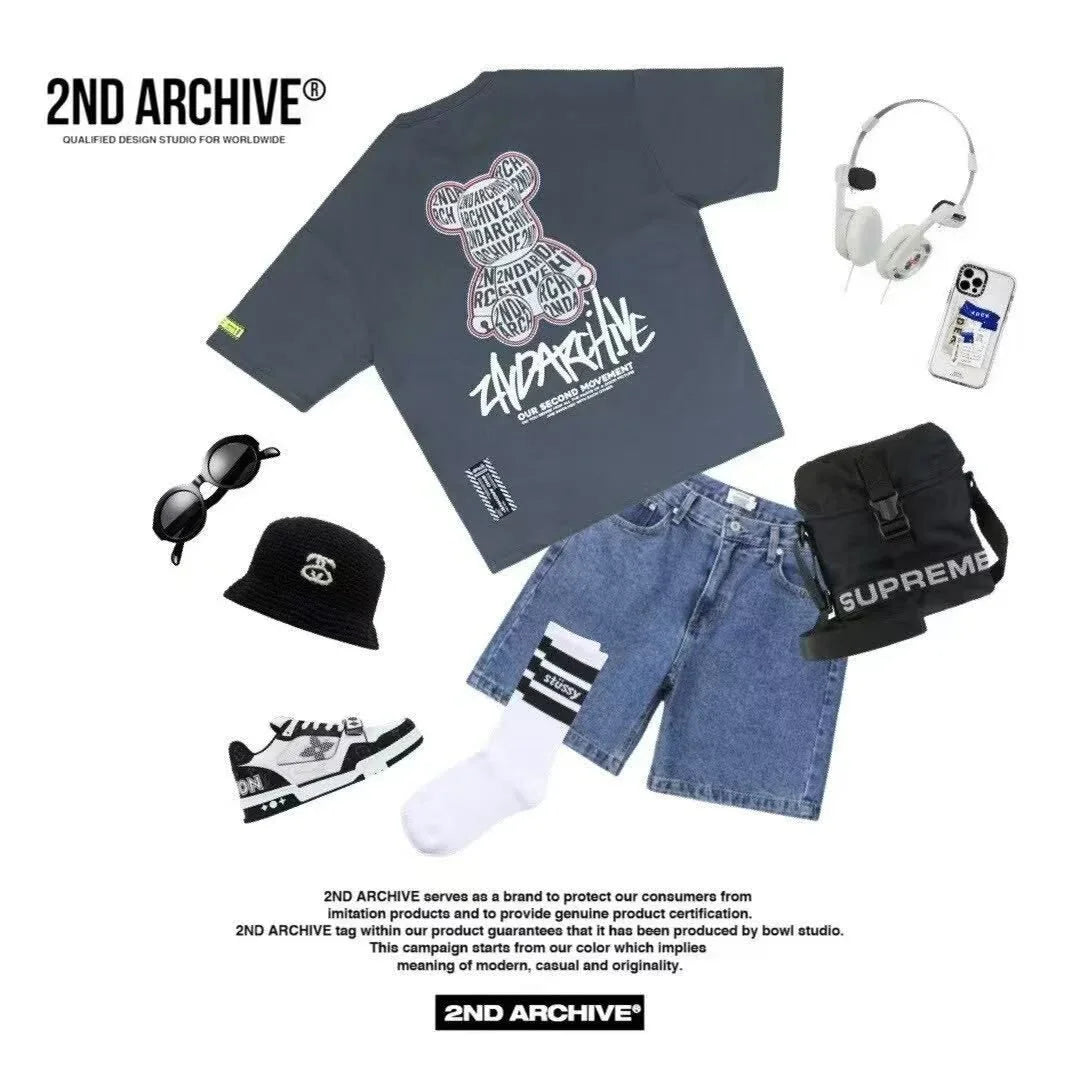韓國直送🇰🇷 2ND ARCHIVE Lettering 3M Bear T-shirt - 3 Color - HLY &amp; CHOCCICO