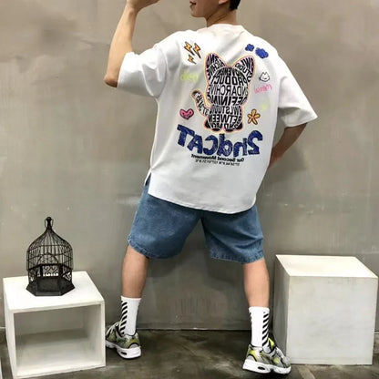 韓國直送 2ND ARCHIVE Lettering Cat Tee - HLY &amp; CHOCCICO