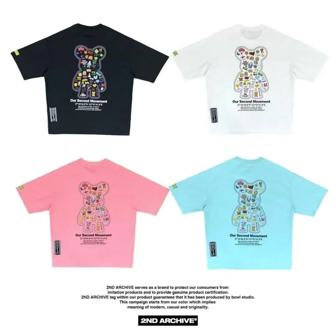 韓國直送 2ND ARCHIVE Life  Bear  T-shirt - 4 Color - HLY &amp; CHOCCICO