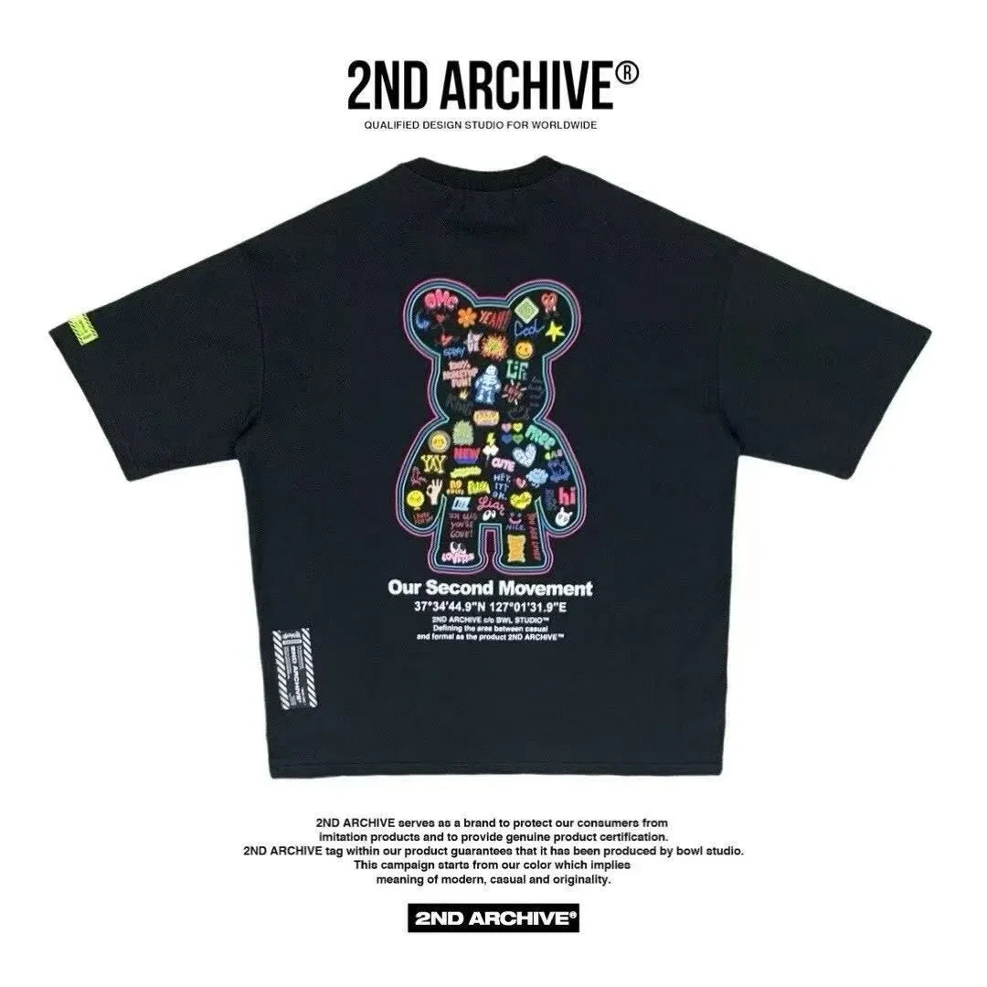韓國直送 2ND ARCHIVE Life  Bear  T-shirt - 4 Color - HLY &amp; CHOCCICO
