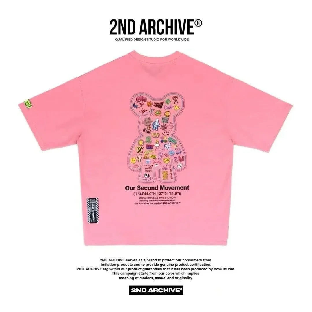 韓國直送 2ND ARCHIVE Life  Bear  T-shirt - 4 Color - HLY &amp; CHOCCICO