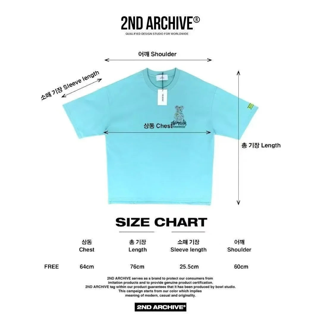韓國直送 2ND ARCHIVE Life  Bear  T-shirt - 4 Color - HLY &amp; CHOCCICO