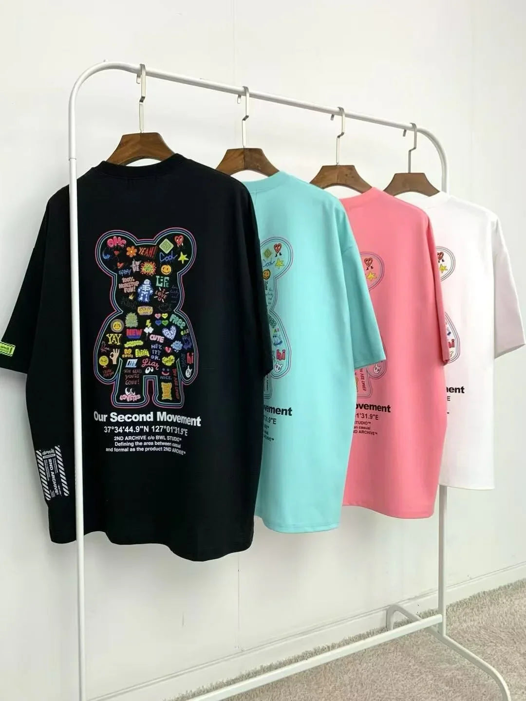韓國直送 2ND ARCHIVE Life  Bear  T-shirt - 4 Color - HLY &amp; CHOCCICO