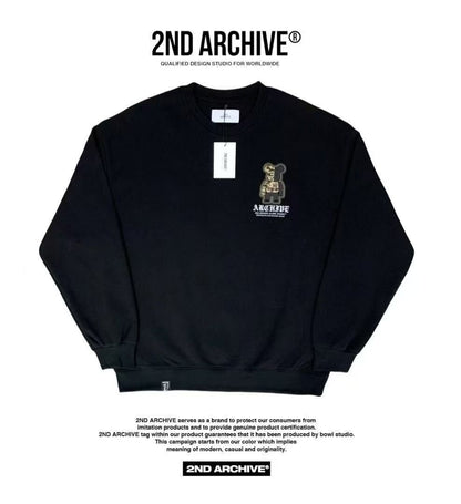 韓國直送🇰🇷 2ND ARCHIVE Military Scotch Bear  Sweatshirt - HLY &amp; CHOCCICO