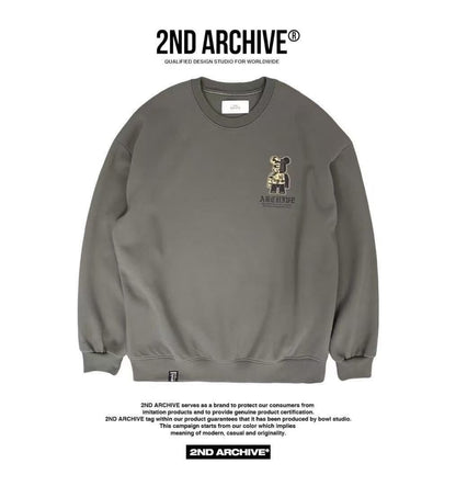 韓國直送🇰🇷 2ND ARCHIVE Military Scotch Bear  Sweatshirt - HLY &amp; CHOCCICO