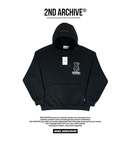 2ND ARCHIVE Scotch Half Bear Hoodie (Direct from Korea)