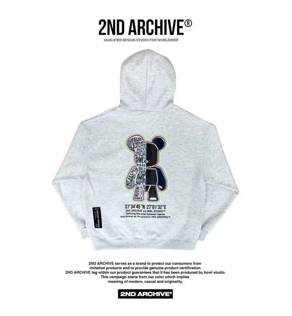 韓國直送 2ND ARCHIVE Scotch Half Bear Hoodie - HLY &amp; CHOCCICO
