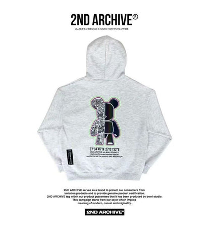 韓國直送 2ND ARCHIVE Scotch Half Bear Hoodie - HLY &amp; CHOCCICO