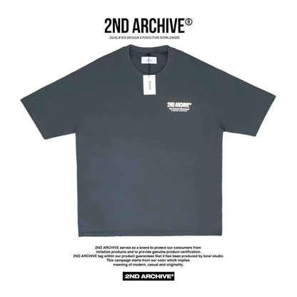 Black short sleeve t-shirt with &