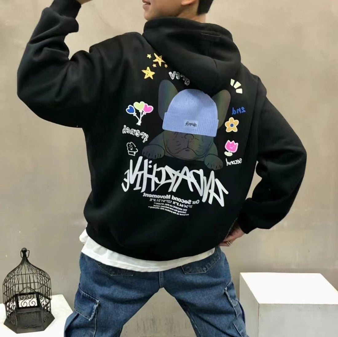 韓國直送🇰🇷 2ND ARCHIVE Sotch Beanie Buldog Hoodie - HLY &amp; CHOCCICO